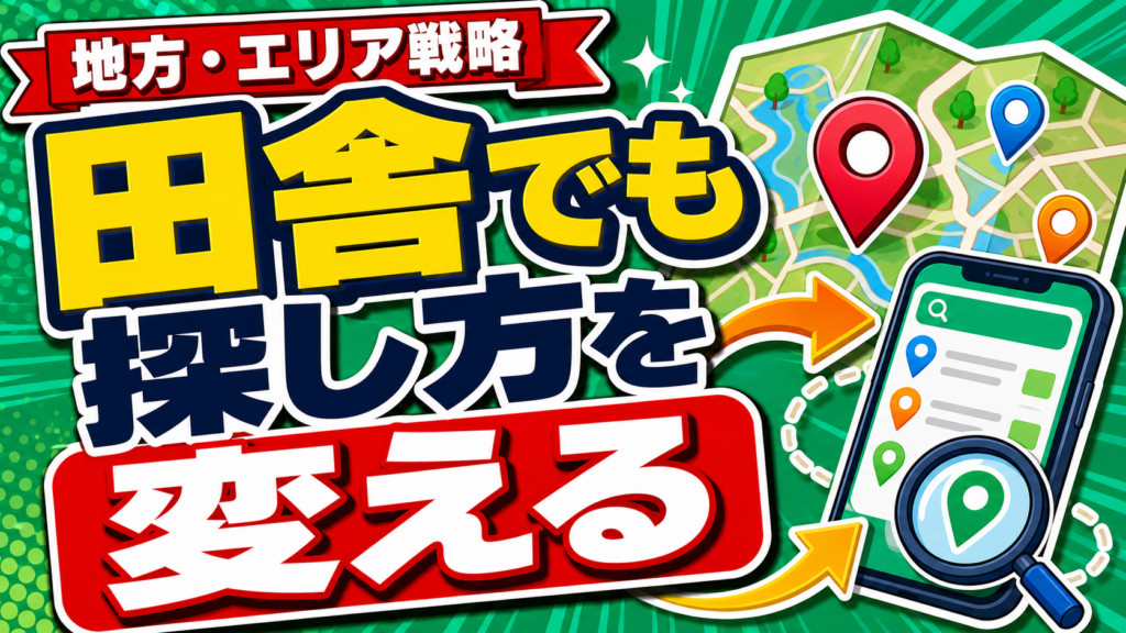 田舎でも探し方を変える使い方メモのアイキャッチ