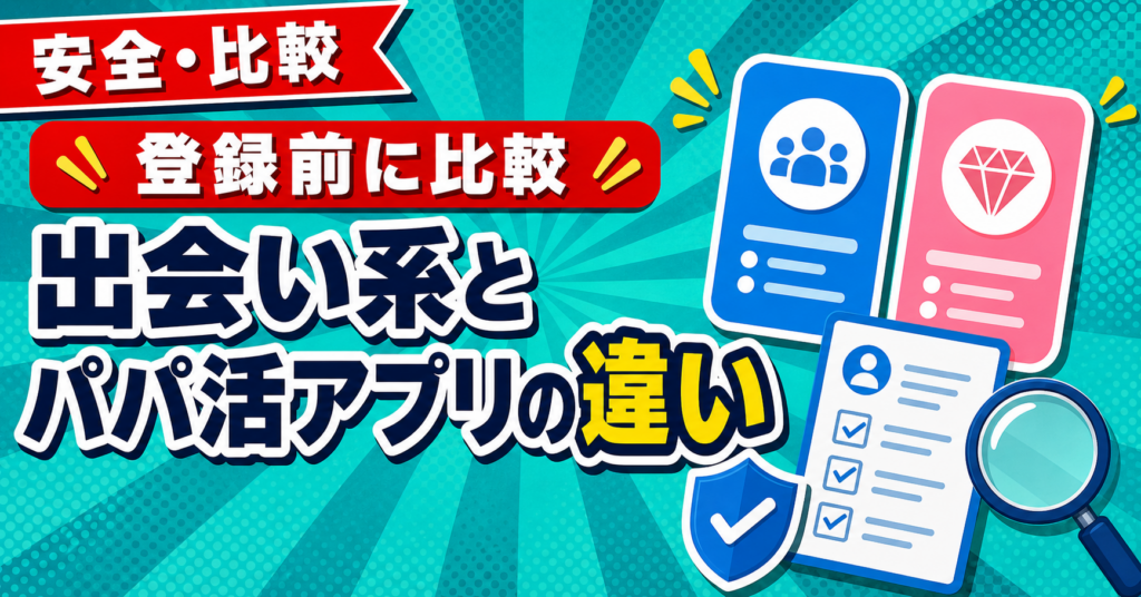 出会い系とパパ活アプリの違いのアイキャッチ