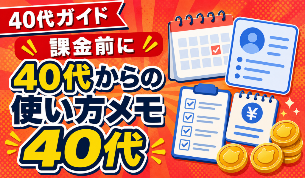 40代からの使い方メモのアイキャッチ